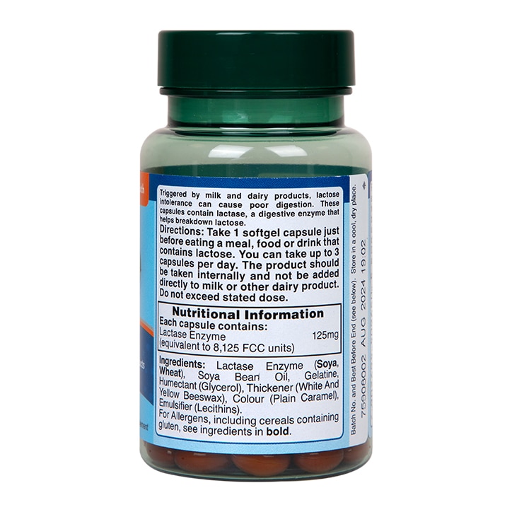 Holland & Barrett Lactase Enzyme 125mg 60 Capsules